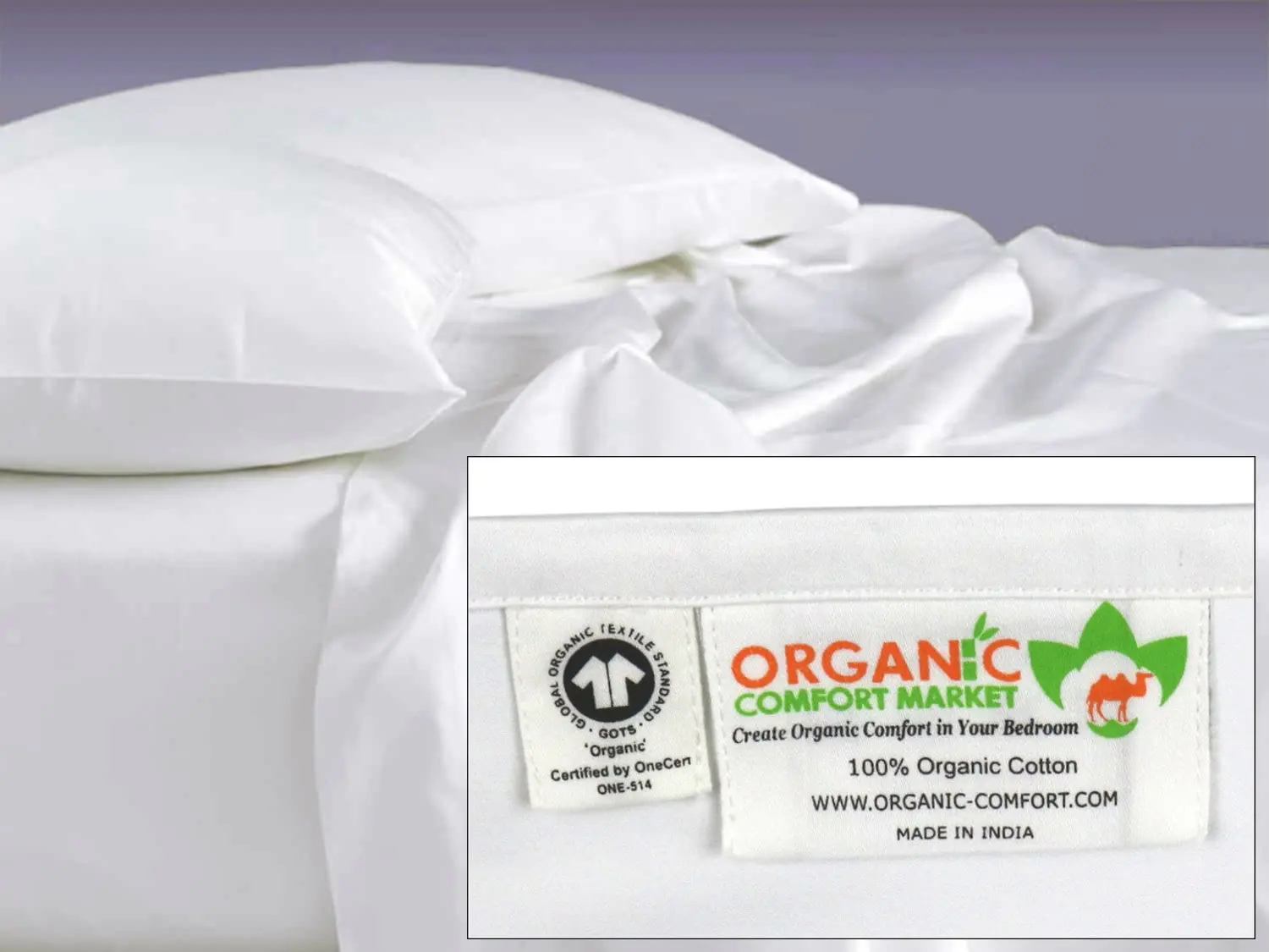 MGPS Extra-Deep-Pockets 100% GOTS Certified Organic Cotton Sheets,  800-Thread-Count, PC Set, Eco-Friendly, Soft Sateen Weave, Fits Mattress  並行輸入