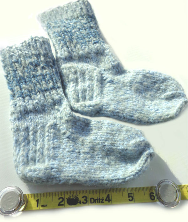 Hand knitted wool socks for kids