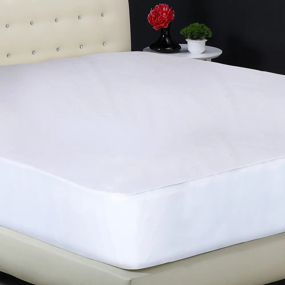 thumbnail image 2 of Waterproof Fitted Mattress Protector – Polycotton PU Backing – Single/Double/King – Hypoallergenic Nursery Bedding 2 of 3